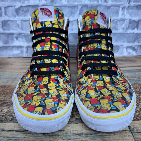 Vans Sk8 Hi The Simpsons Bart Black White Red Mens Size 9.5 Rare - Picture 3 of 12